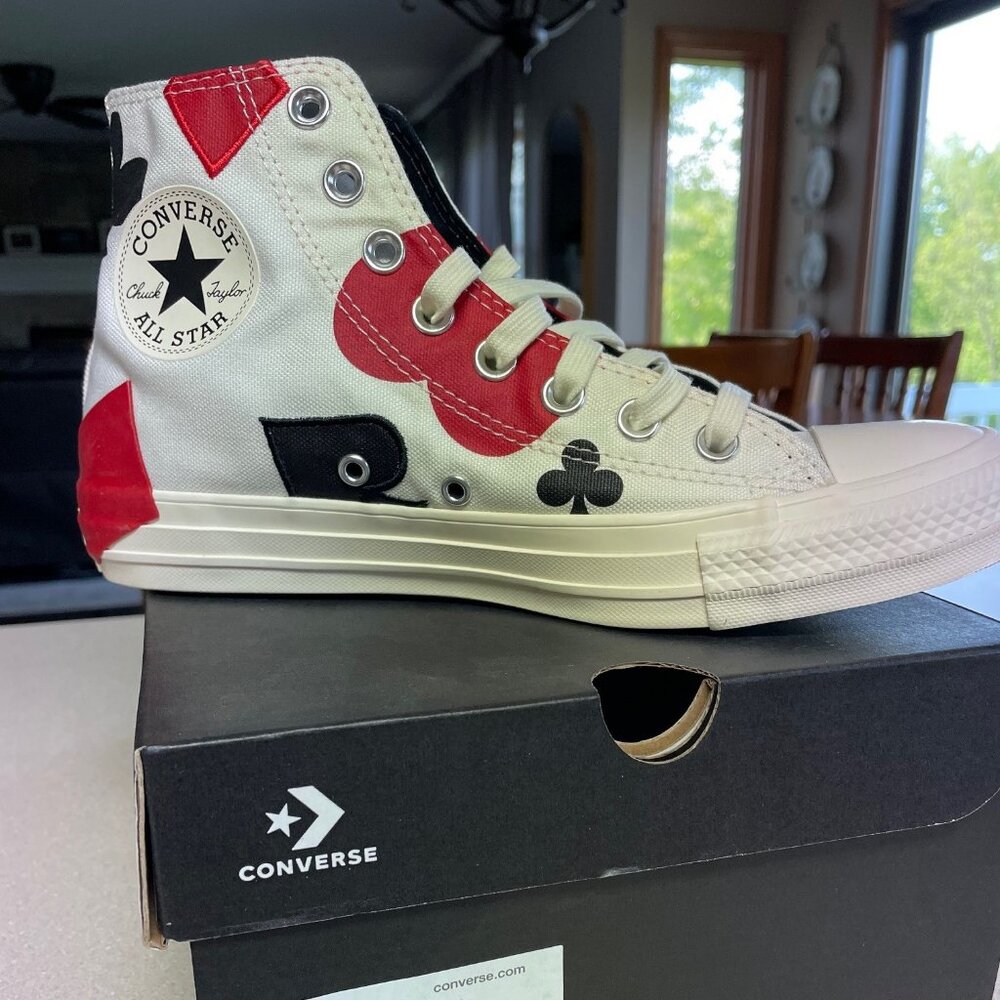 NEW Converse Chuck Taylor All Star Queen Of Hearts High Top Shoes